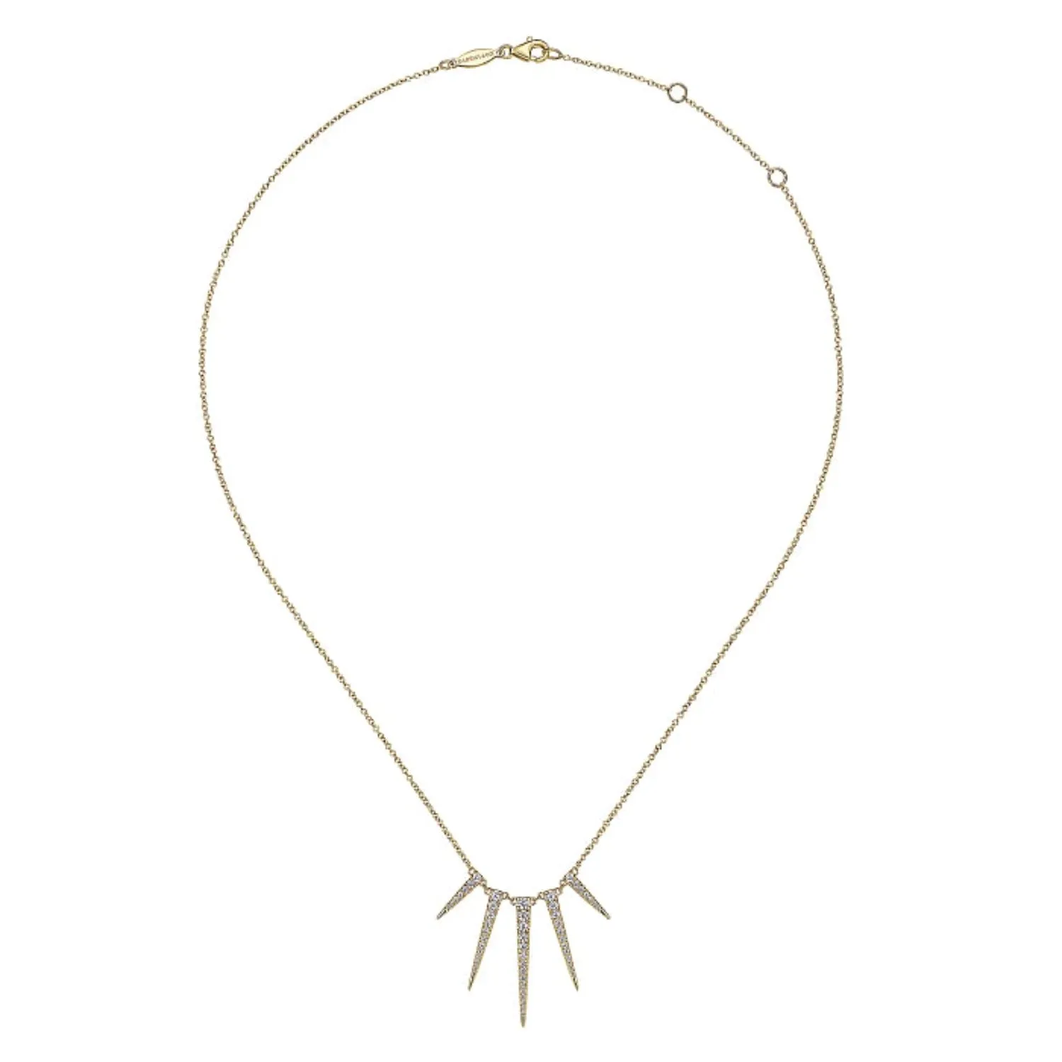 Gabriel & Co. Edgy Spikes Diamond Necklace