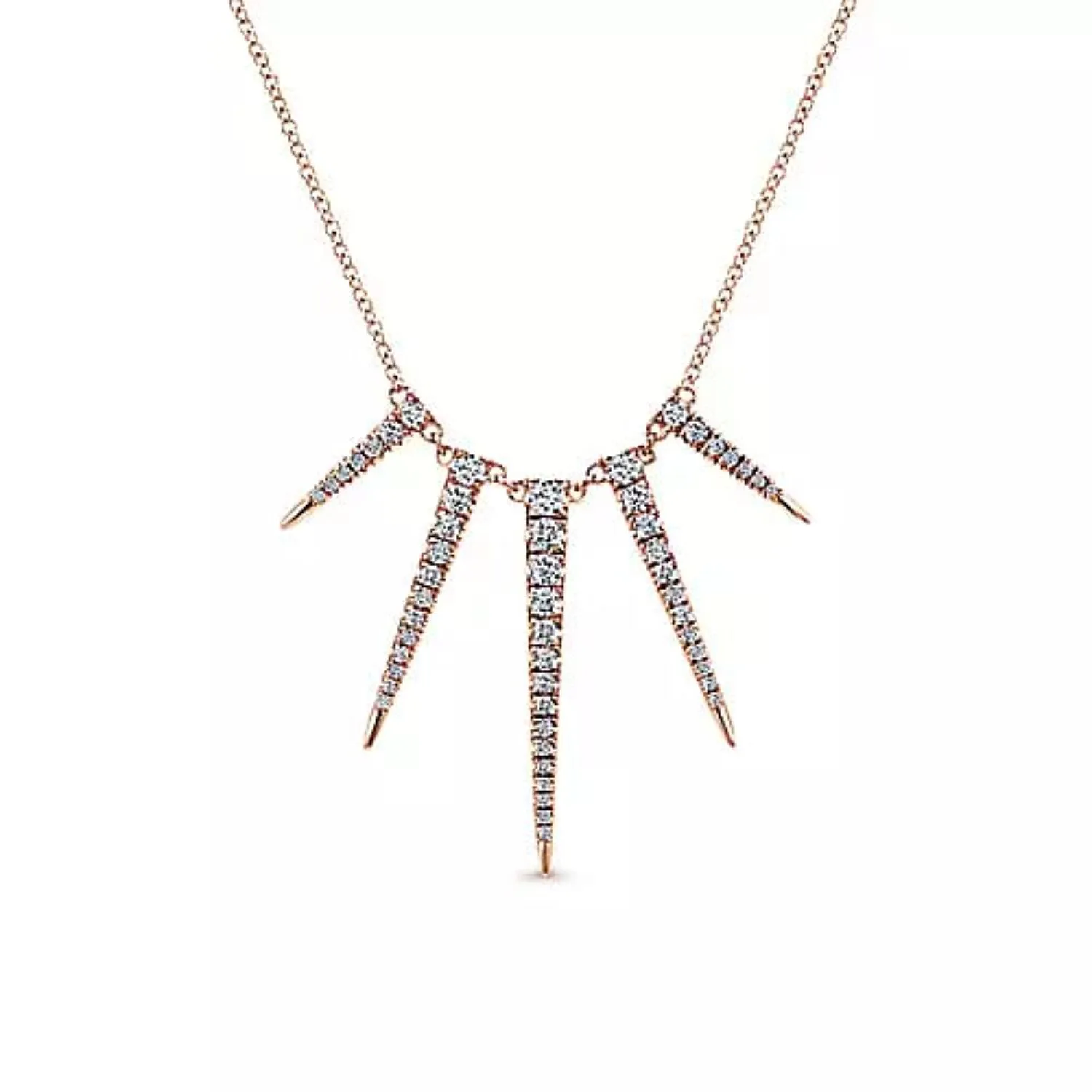 Gabriel & Co. Edgy Spikes Diamond Necklace