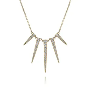 Gabriel & Co. Edgy Spikes Diamond Necklace