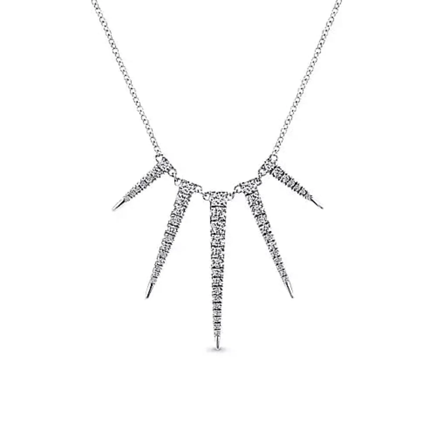 Gabriel & Co. Edgy Spikes Diamond Necklace