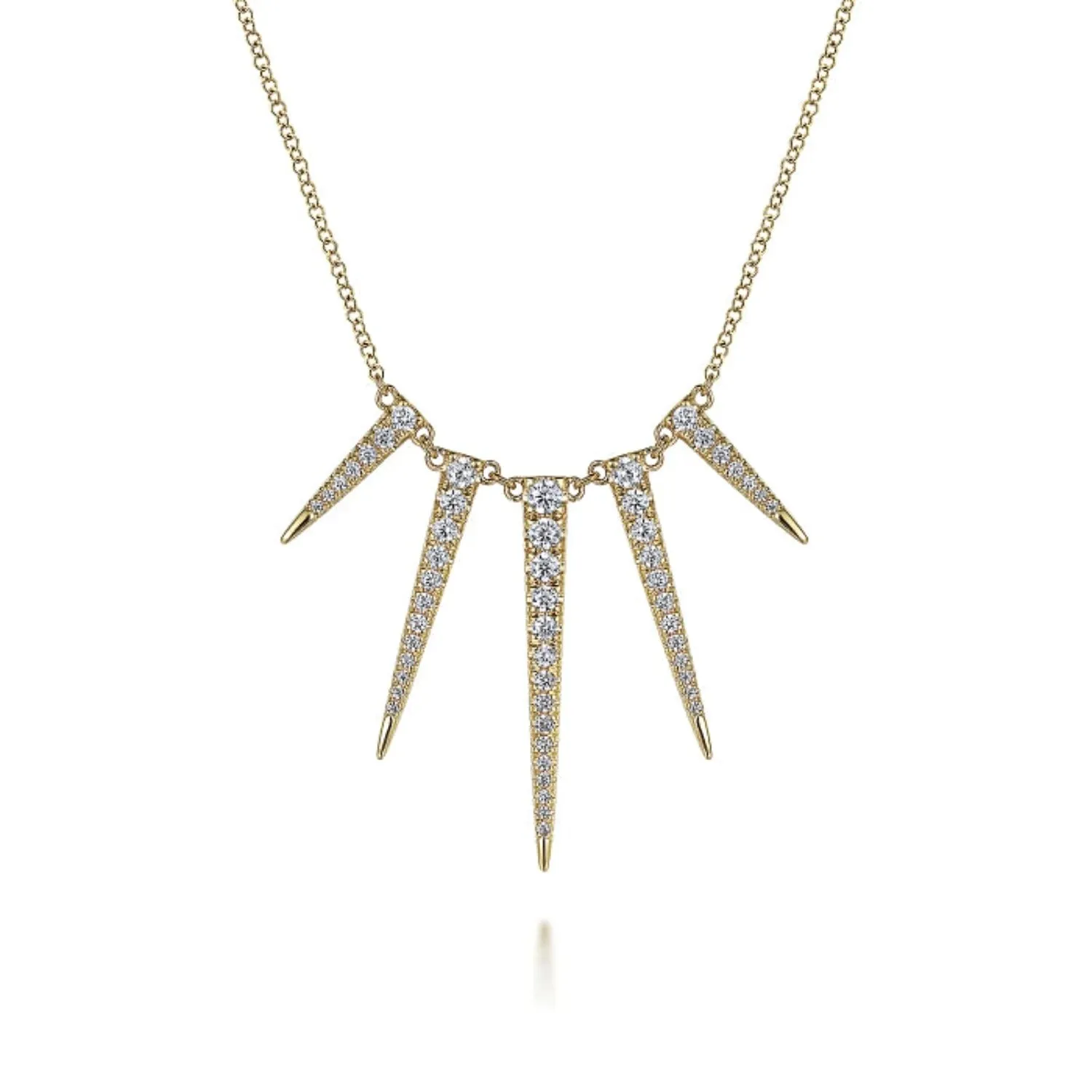 Gabriel & Co. Edgy Spikes Diamond Necklace