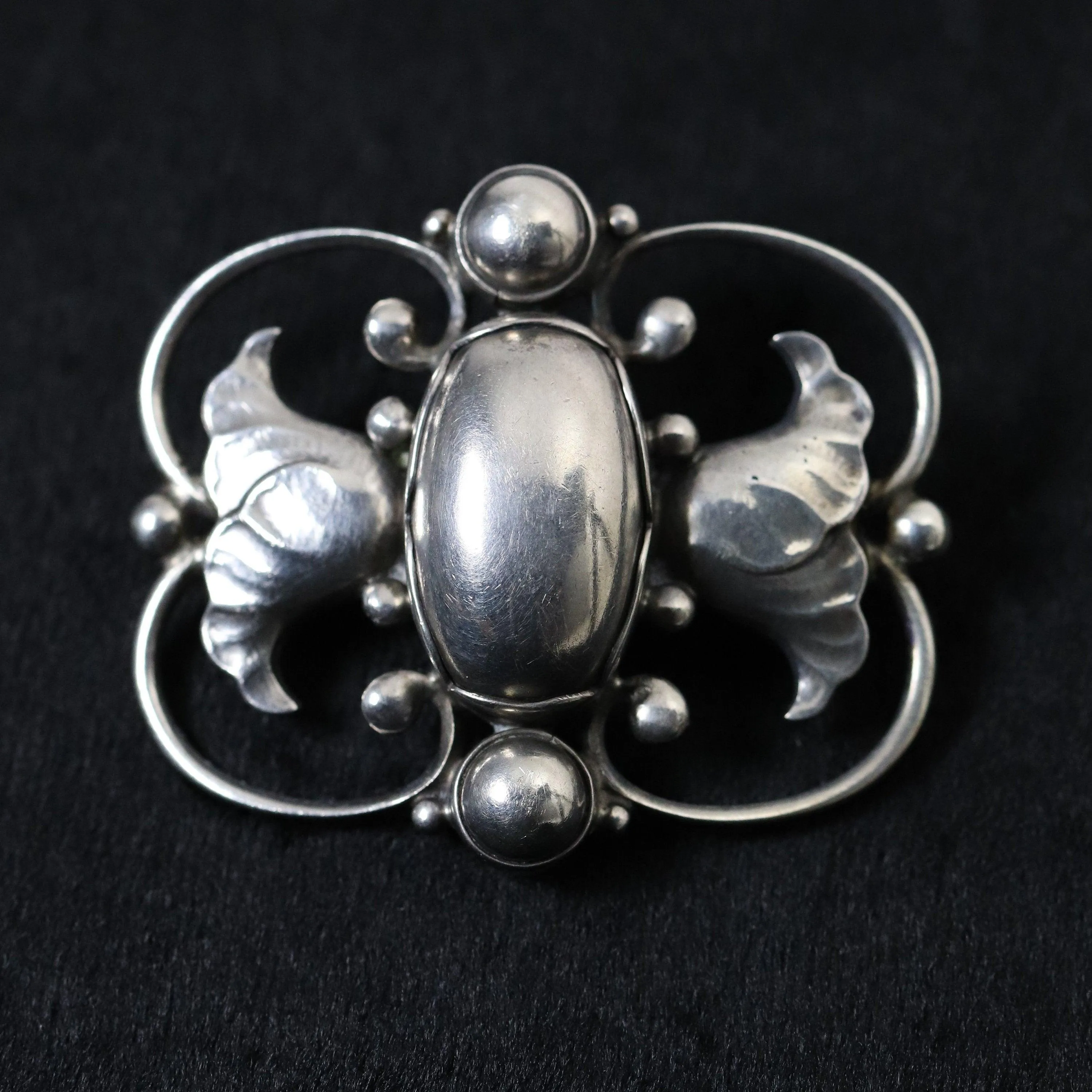 Georg Jensen Jewelry | Ornate Art Nouveau Silver Vintage Brooch 236