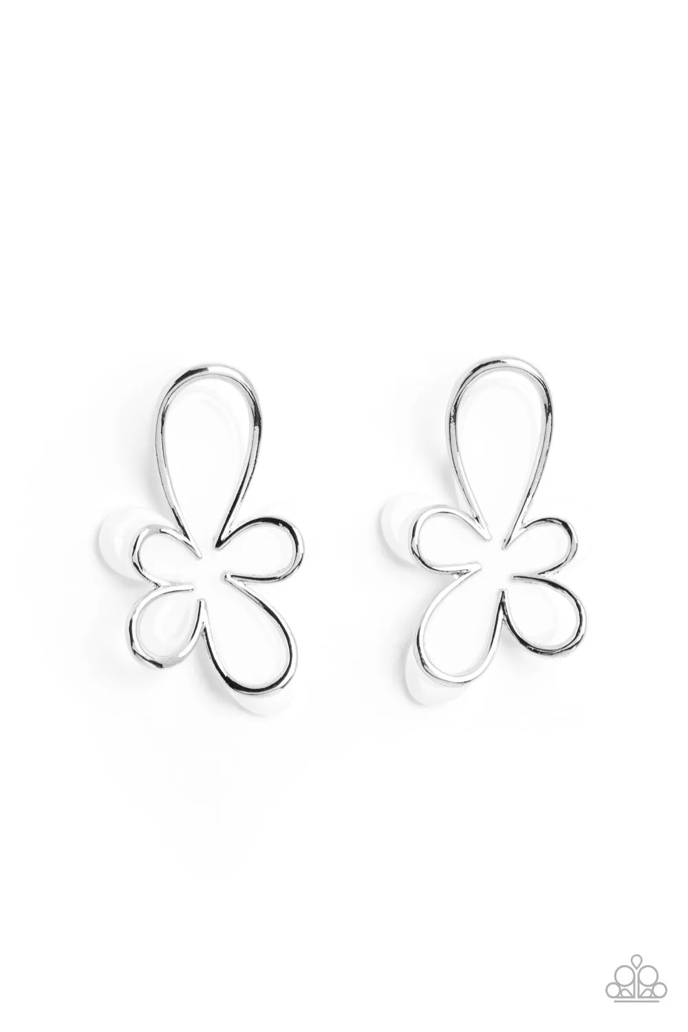 Glimmering Gardens White-Earrings