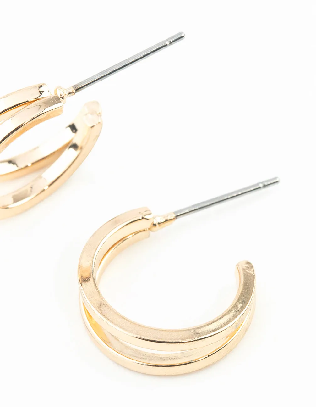 Gold Double Hoop Earrings