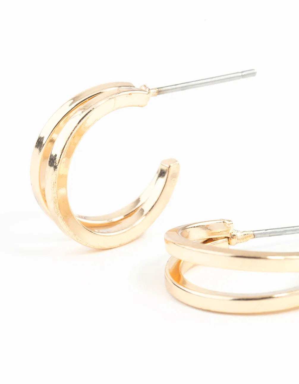 Gold Double Hoop Earrings