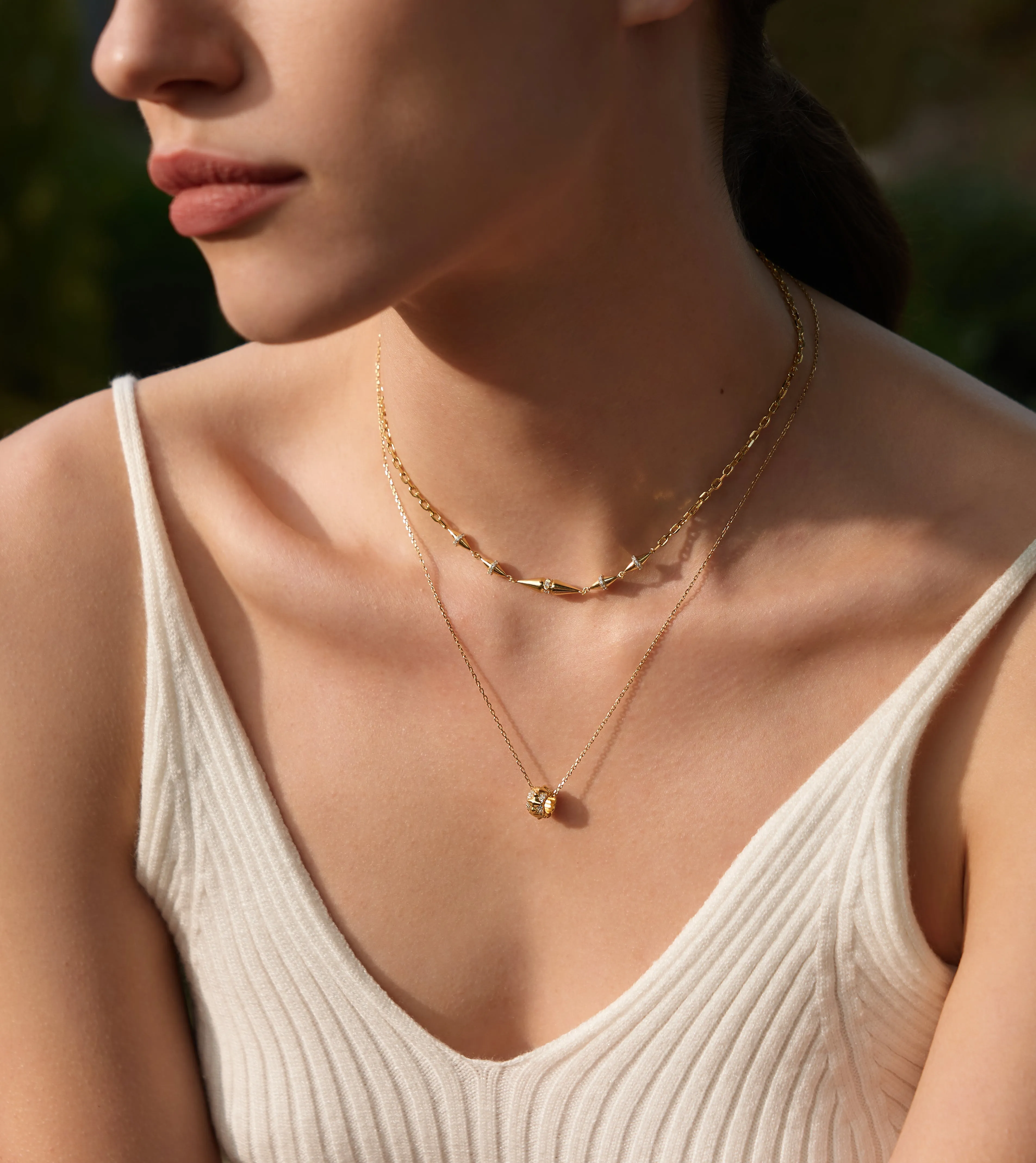 Gold Geometric Chain Necklace