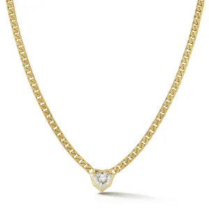 Heart Curb Chain Necklace