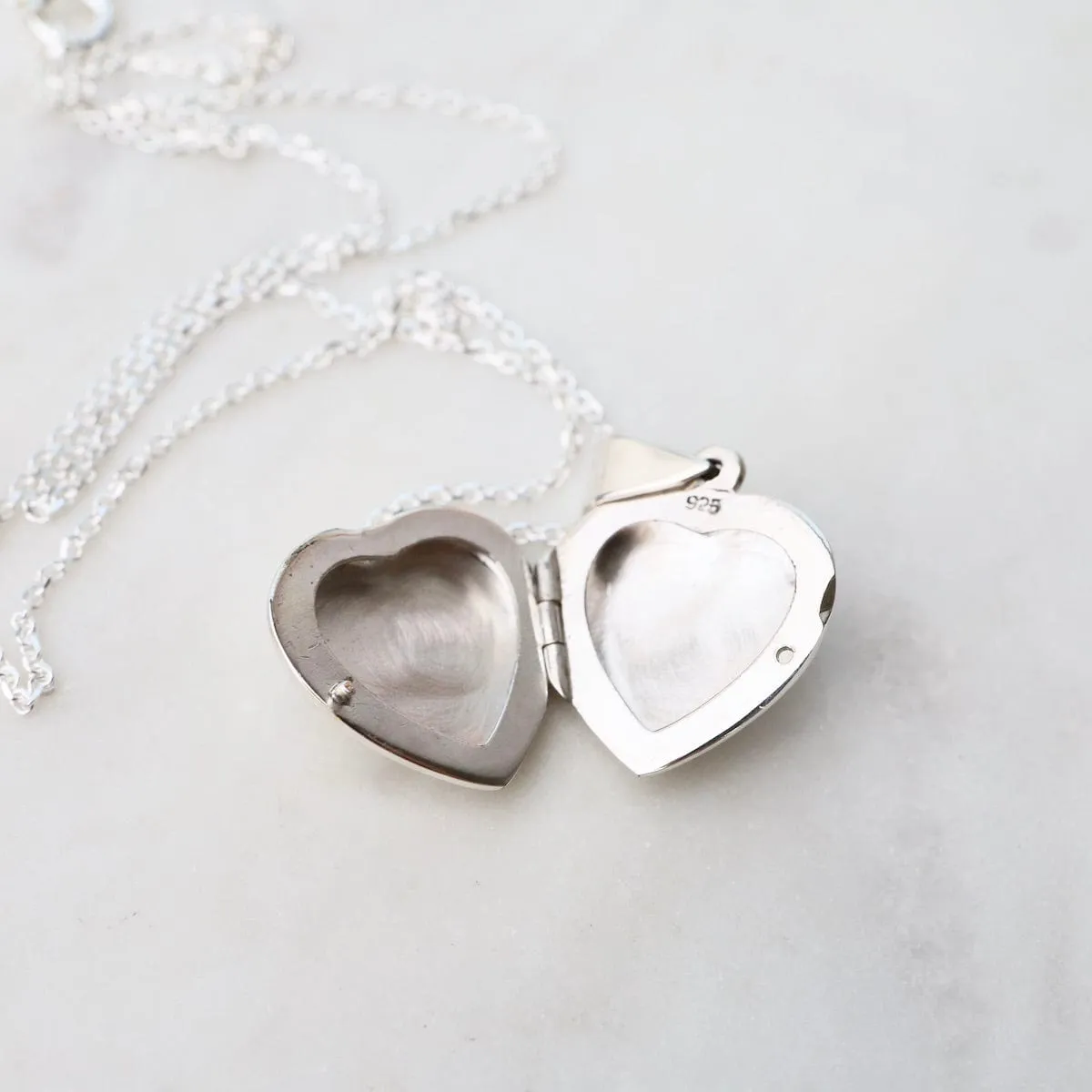 Heart with Leaves Locket Necklace