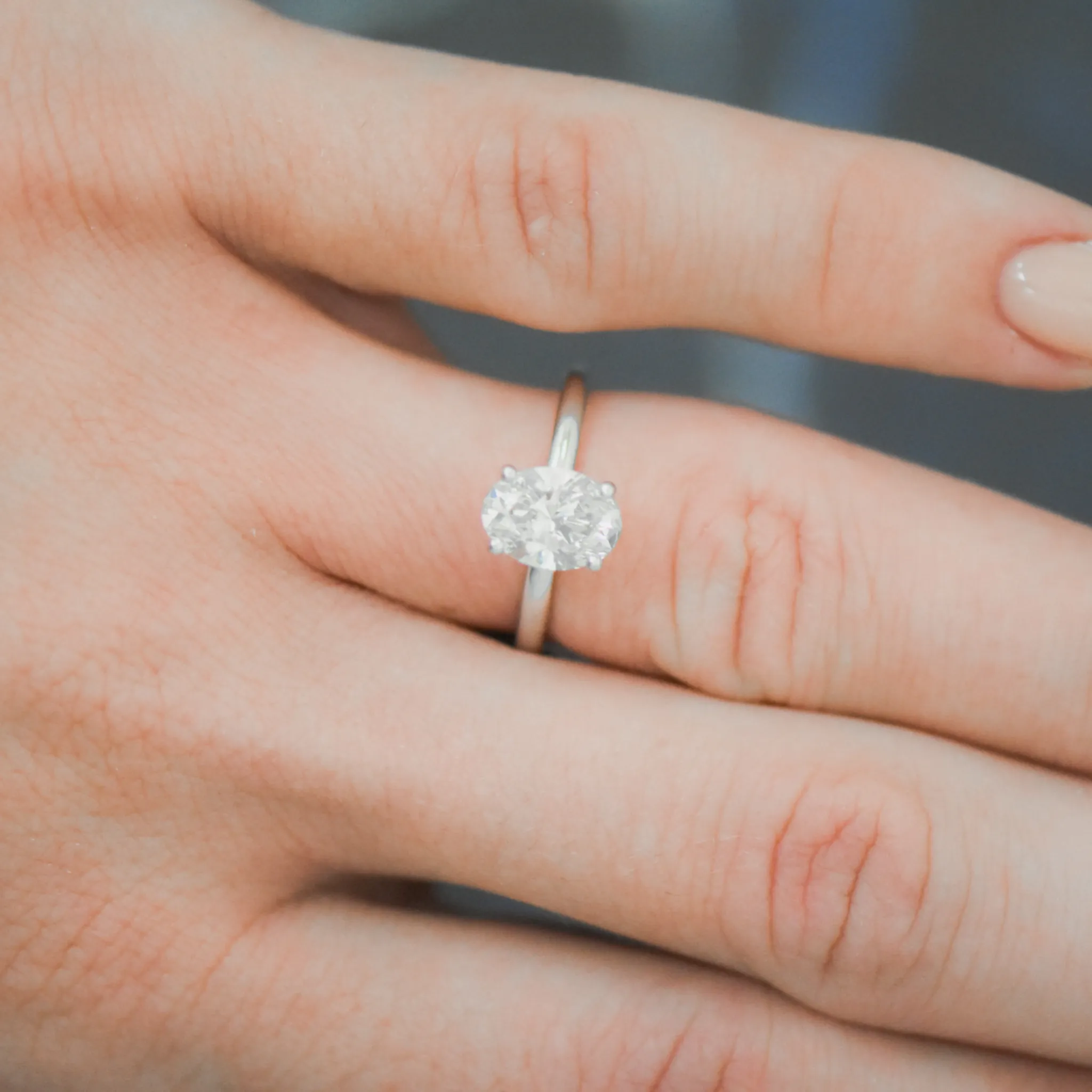 Helena | Oval Solitaire Diamond Engagement Ring