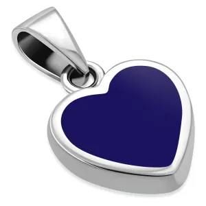 Lapiz Lazuli Blue Stone Heart Sterling Silver Pendant