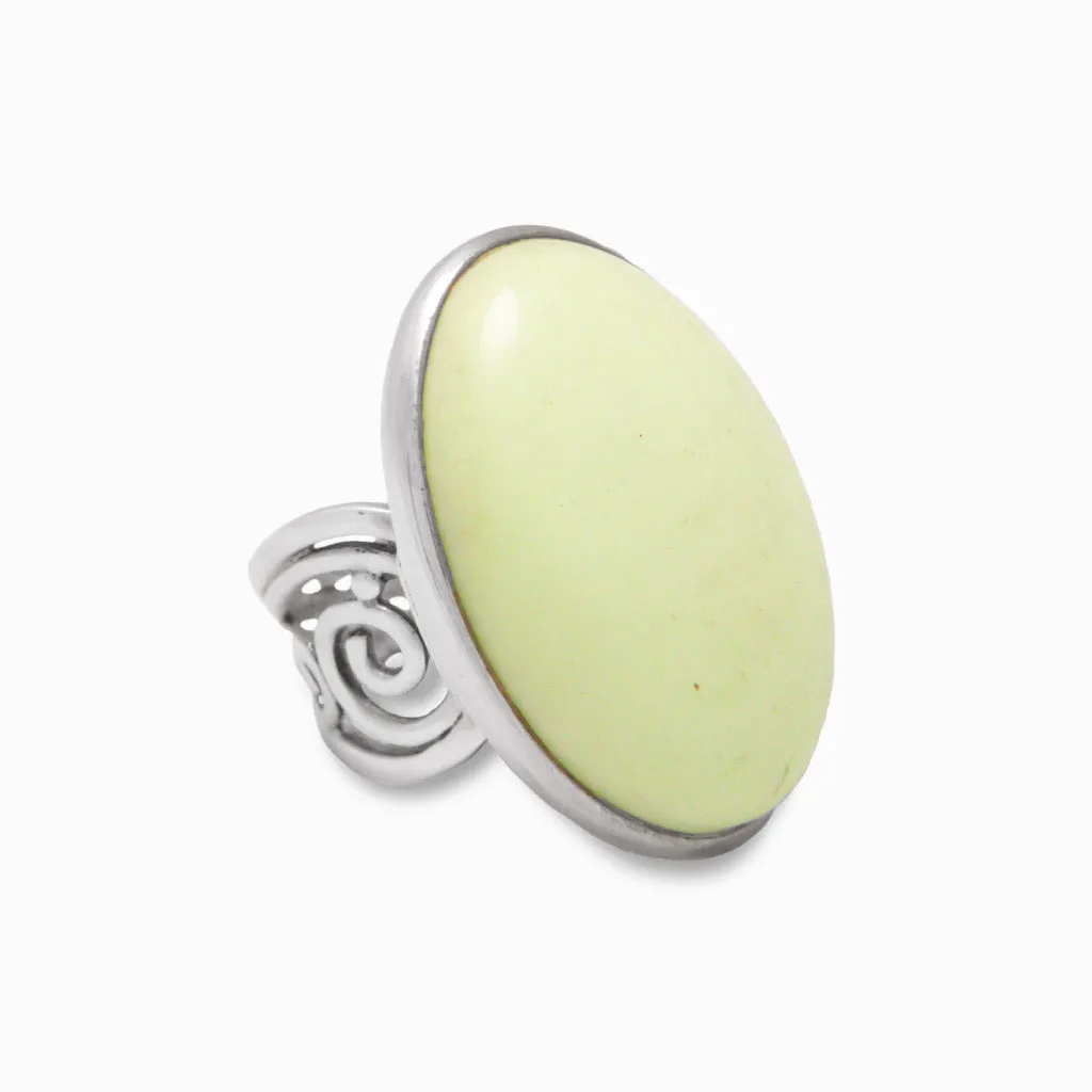 Lemon Chrysoprase Ring