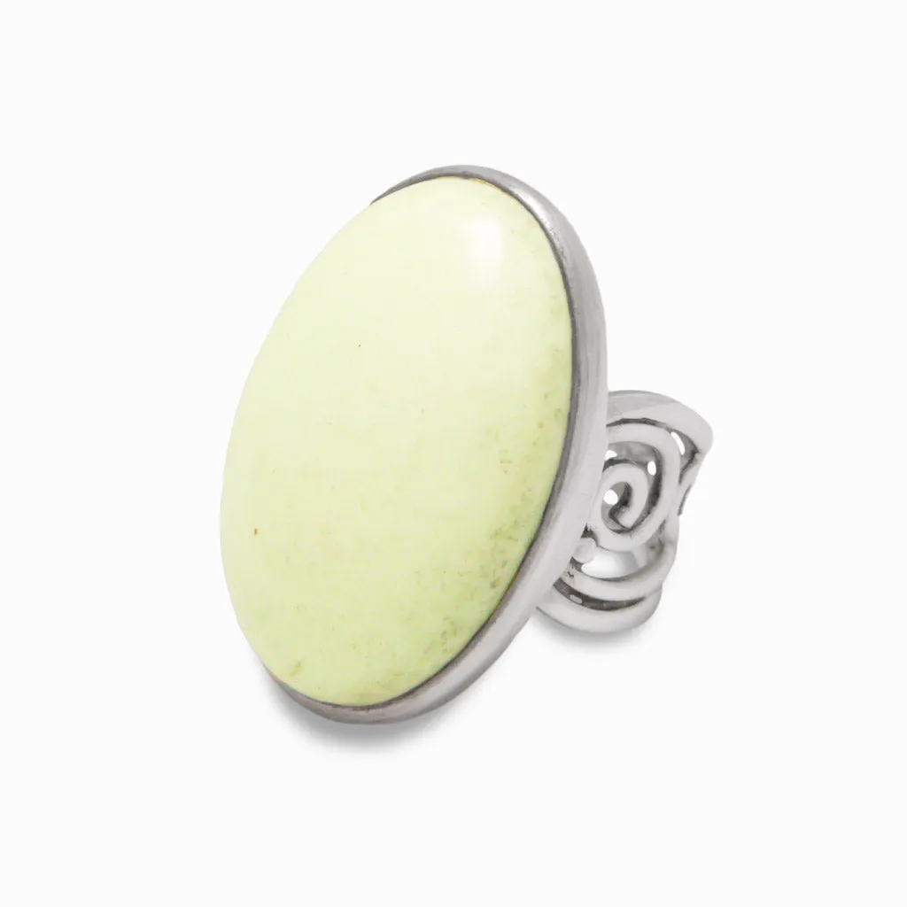 Lemon Chrysoprase Ring