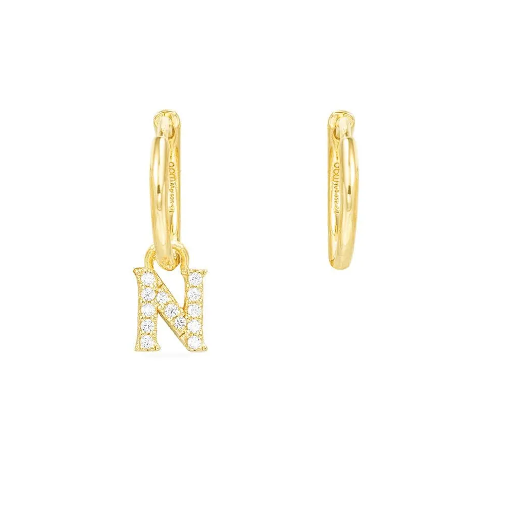 Letter Asymmetric Earrings