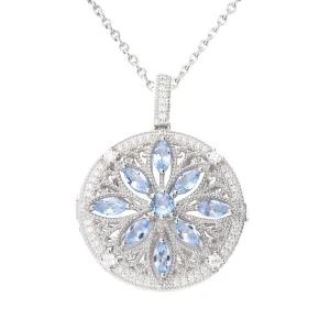 Lola Locket Silver blue Aerin locket