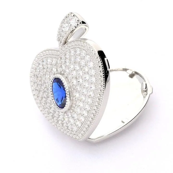 Lola Locket Silver blue India heart locket