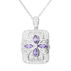 Lola Locket Silver Violette locket