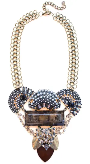 Luxe Crystal Frosting Statement Necklace