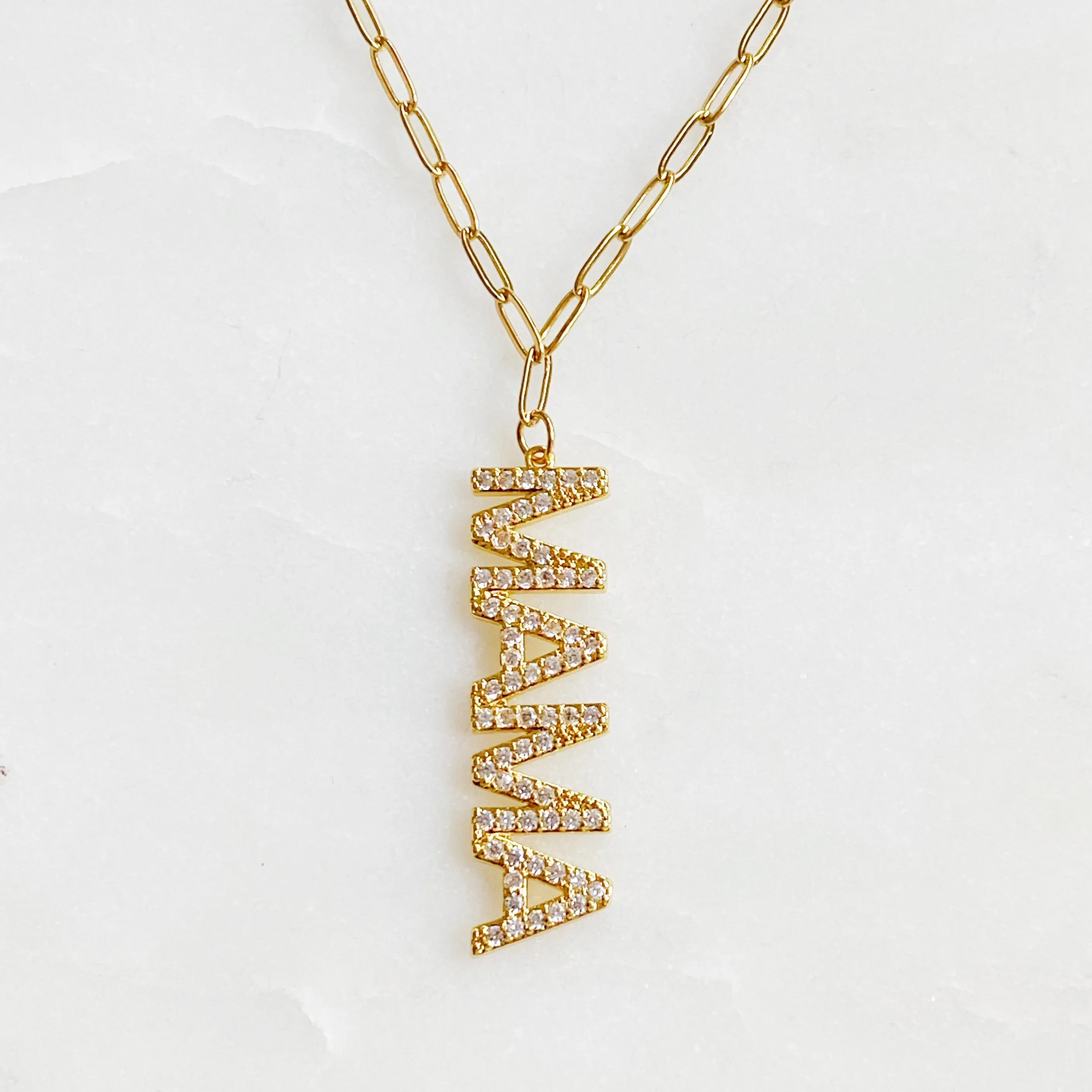 Mama Drop Pendant Necklace