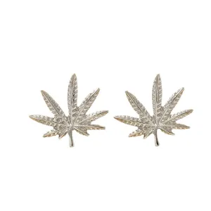 Maple Leaf Textured High-End Earrings with Retro Charm