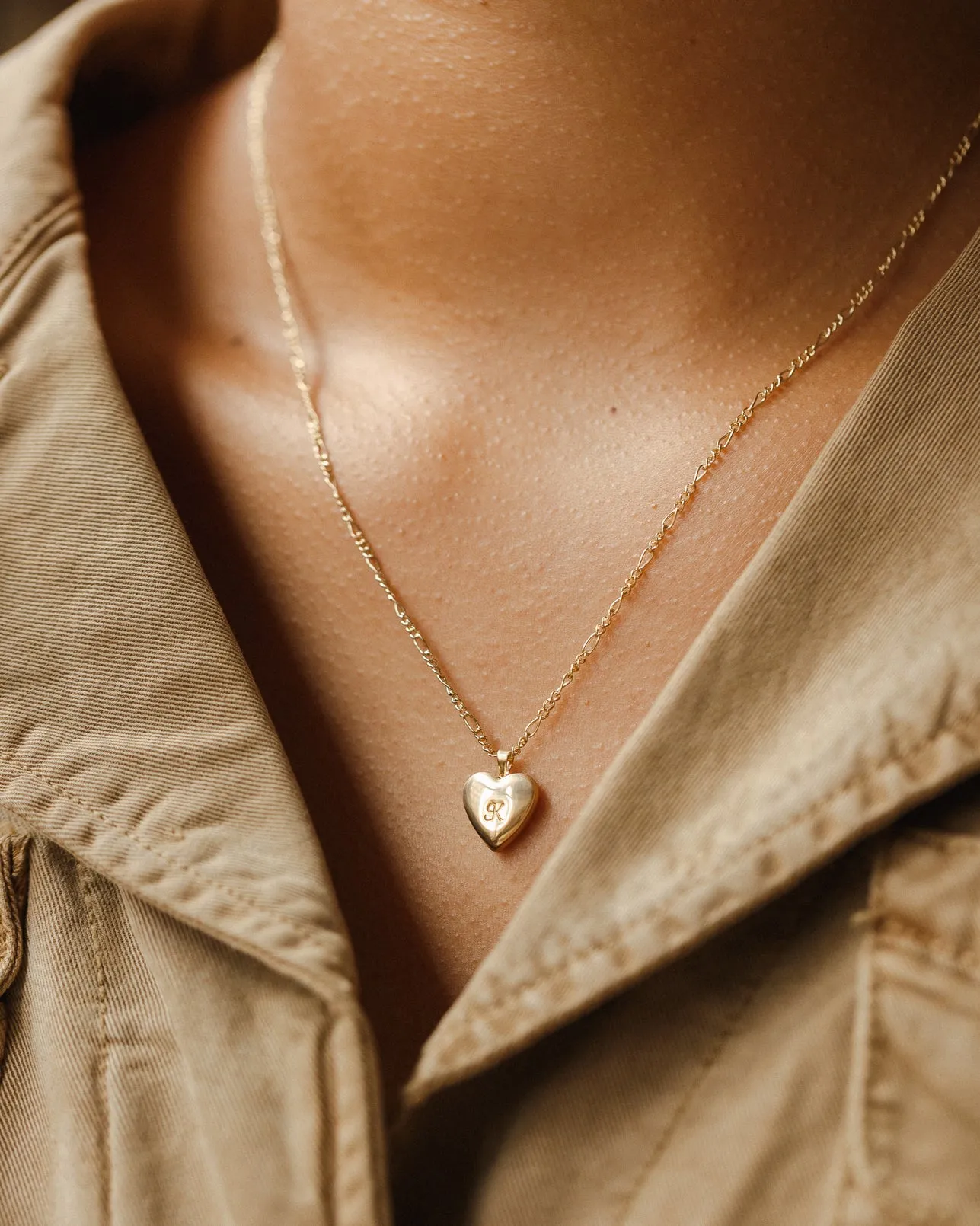 Micro Heart Locket Necklace