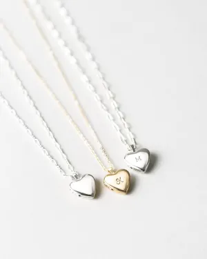 Micro Heart Locket Necklace