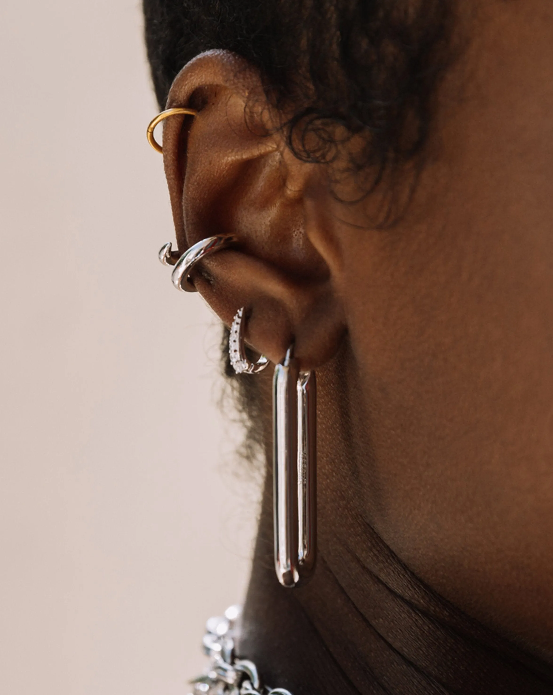 Ovate Hoop Earrings