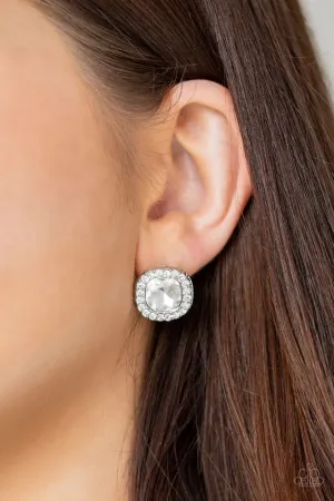 Paparazzi Earring ~ Bling Tastic! - White