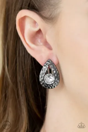 Paparazzi Earring ~ Elite Edge - Black