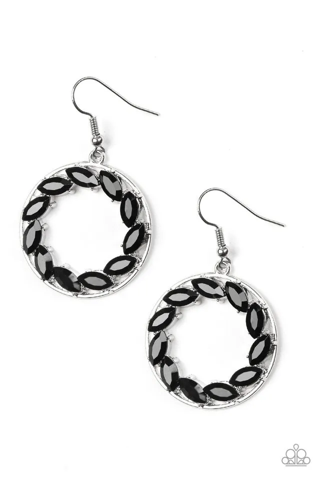 Paparazzi Earring ~ Global Glow - Black