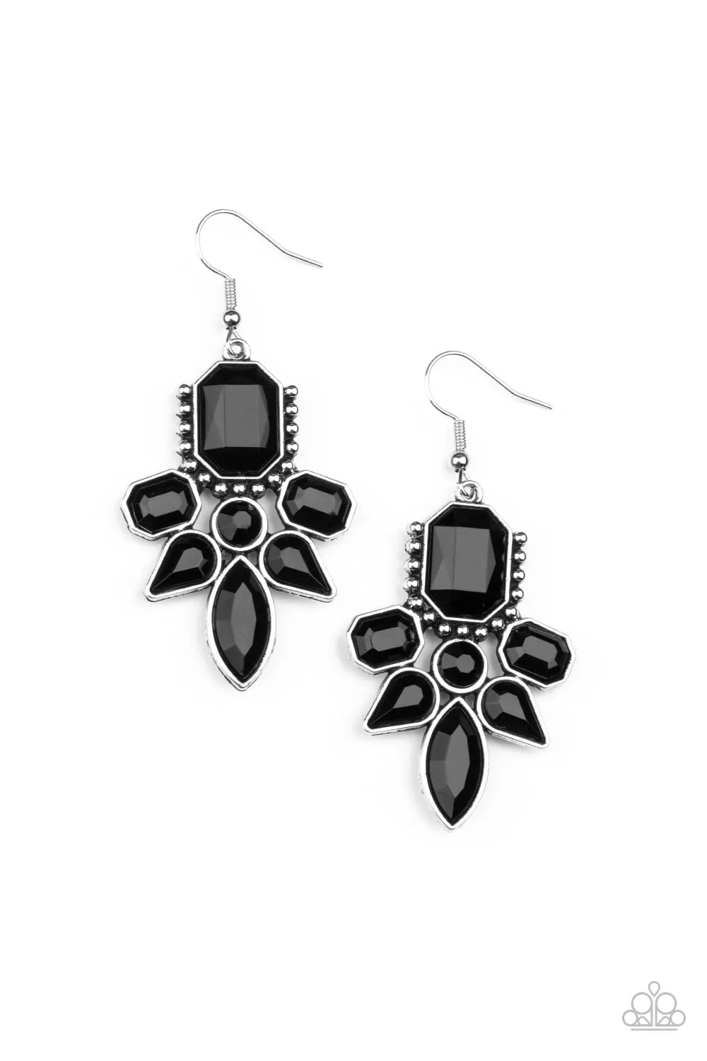 Paparazzi Earring ~ Vacay Vixen - Black