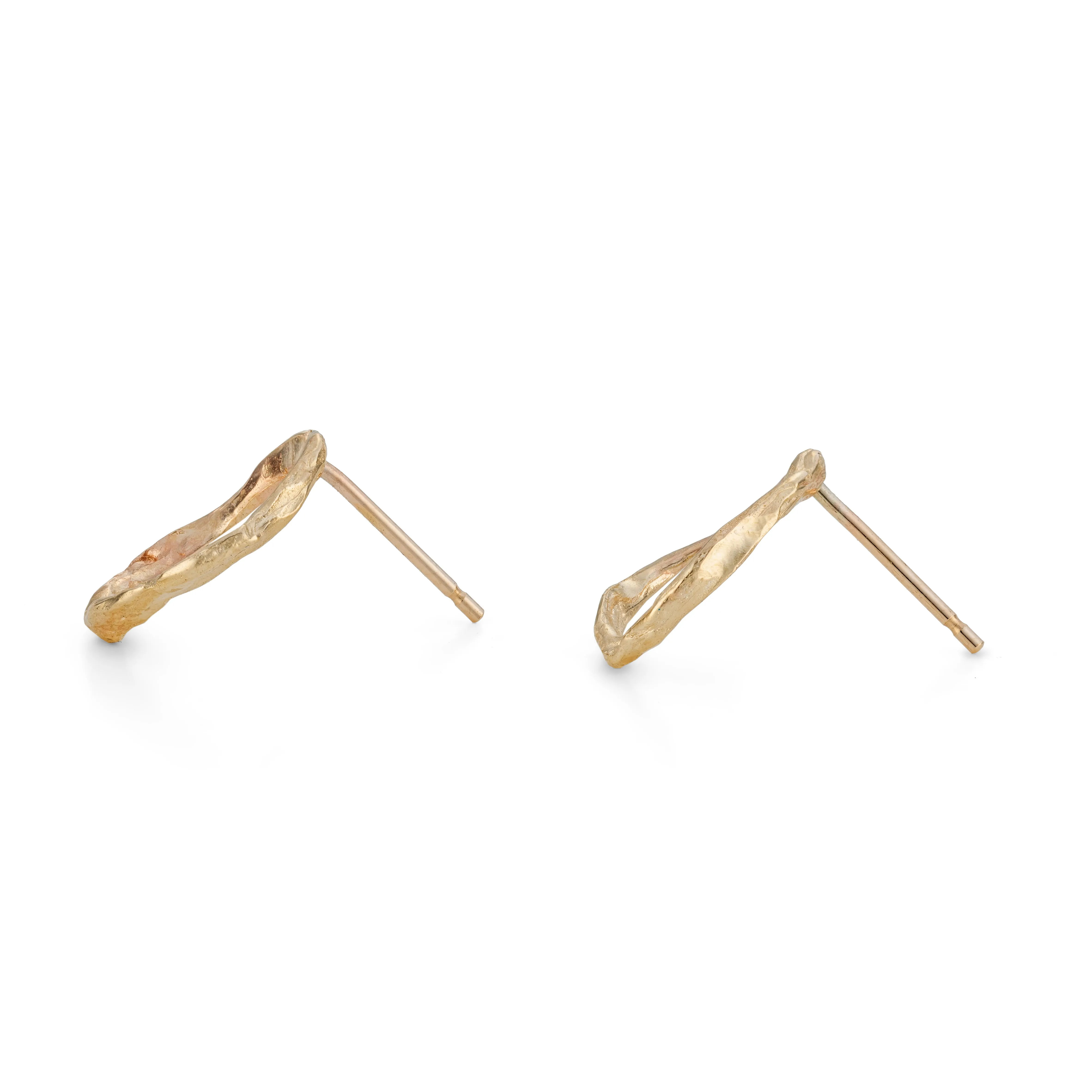 Pebble Circle Studs 9ct Gold