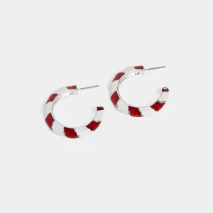 Peppermint Hoop Earring - Silver