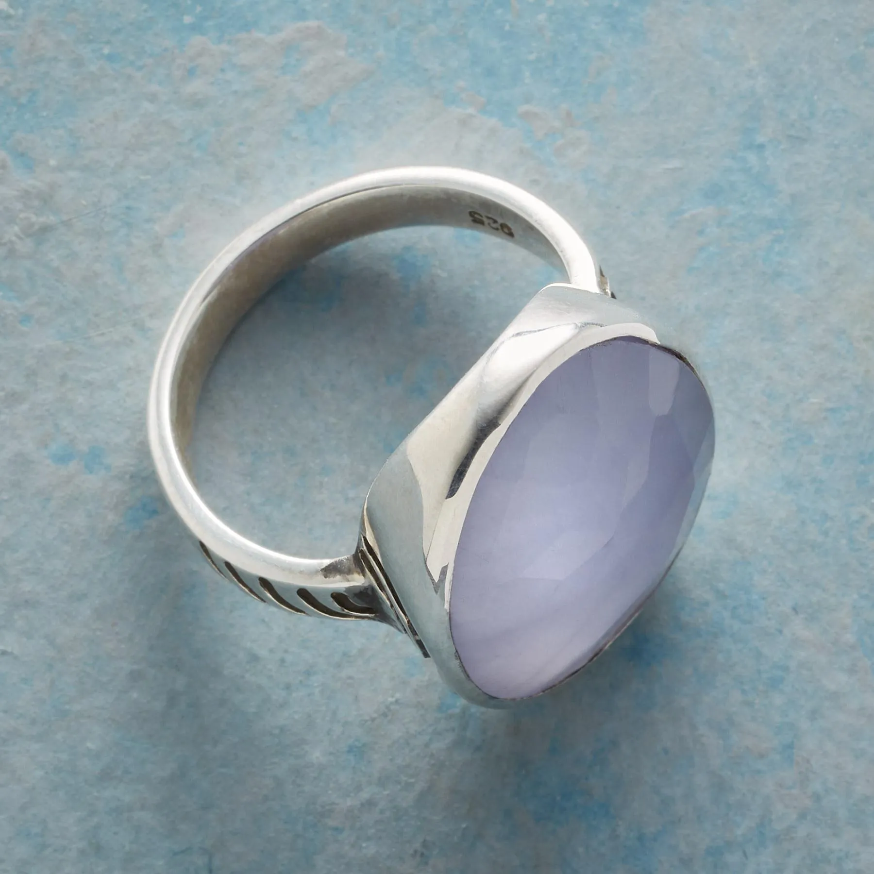 Periwinkle Chalcedony Ring