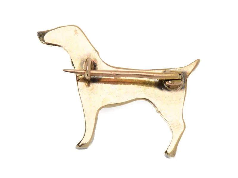 Puppy Love - Antique Diamond Dog Brooch