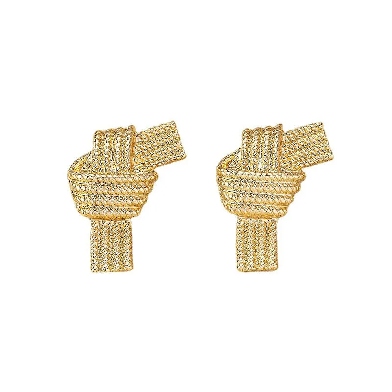 Regal Bow Textured Earrings - Planderful Vienna Verve Collection