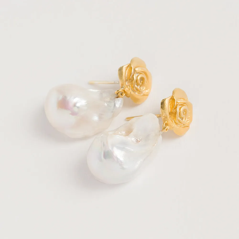 Rose Baroque Pearl Drops