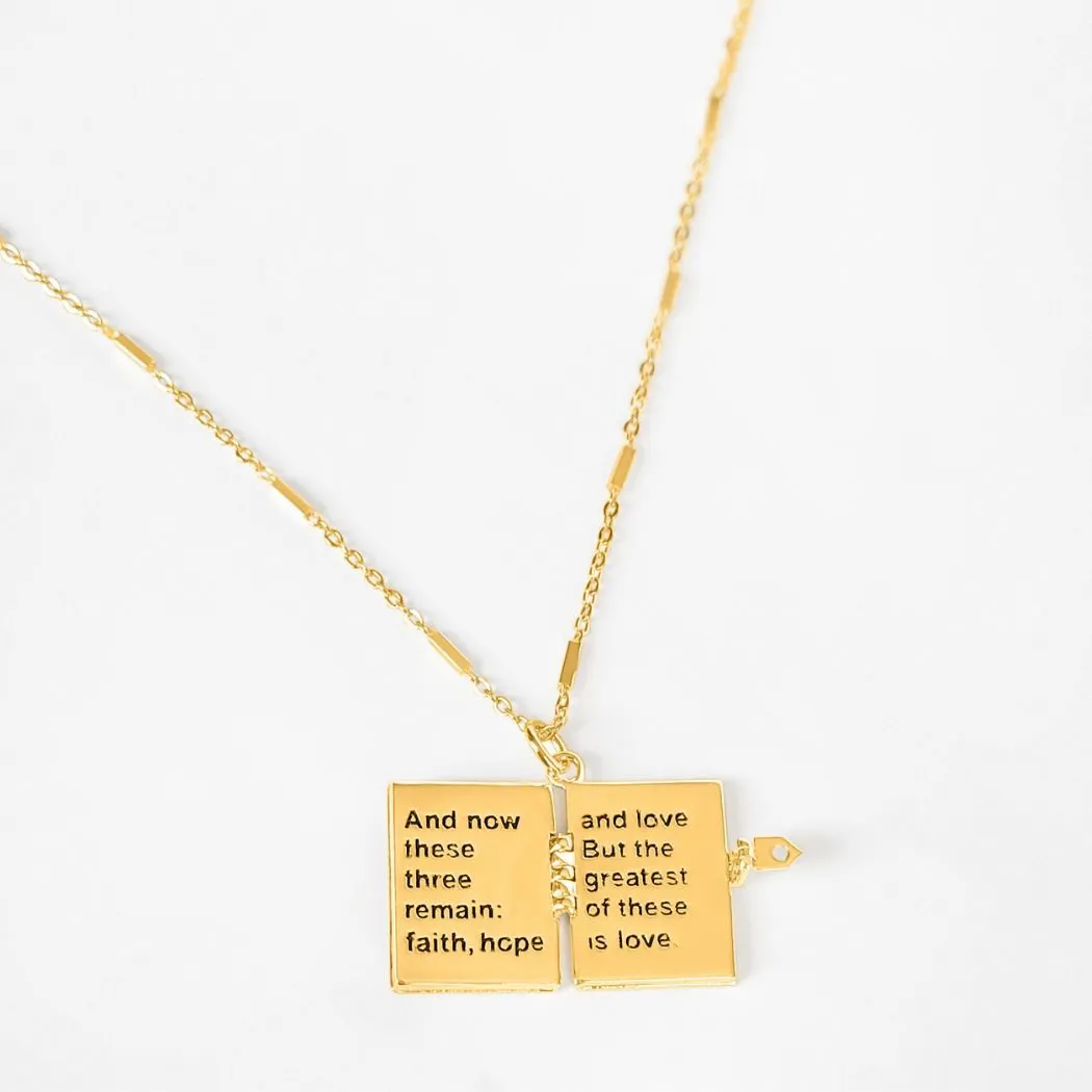 Secret Scriptures Locket: Love - Gold