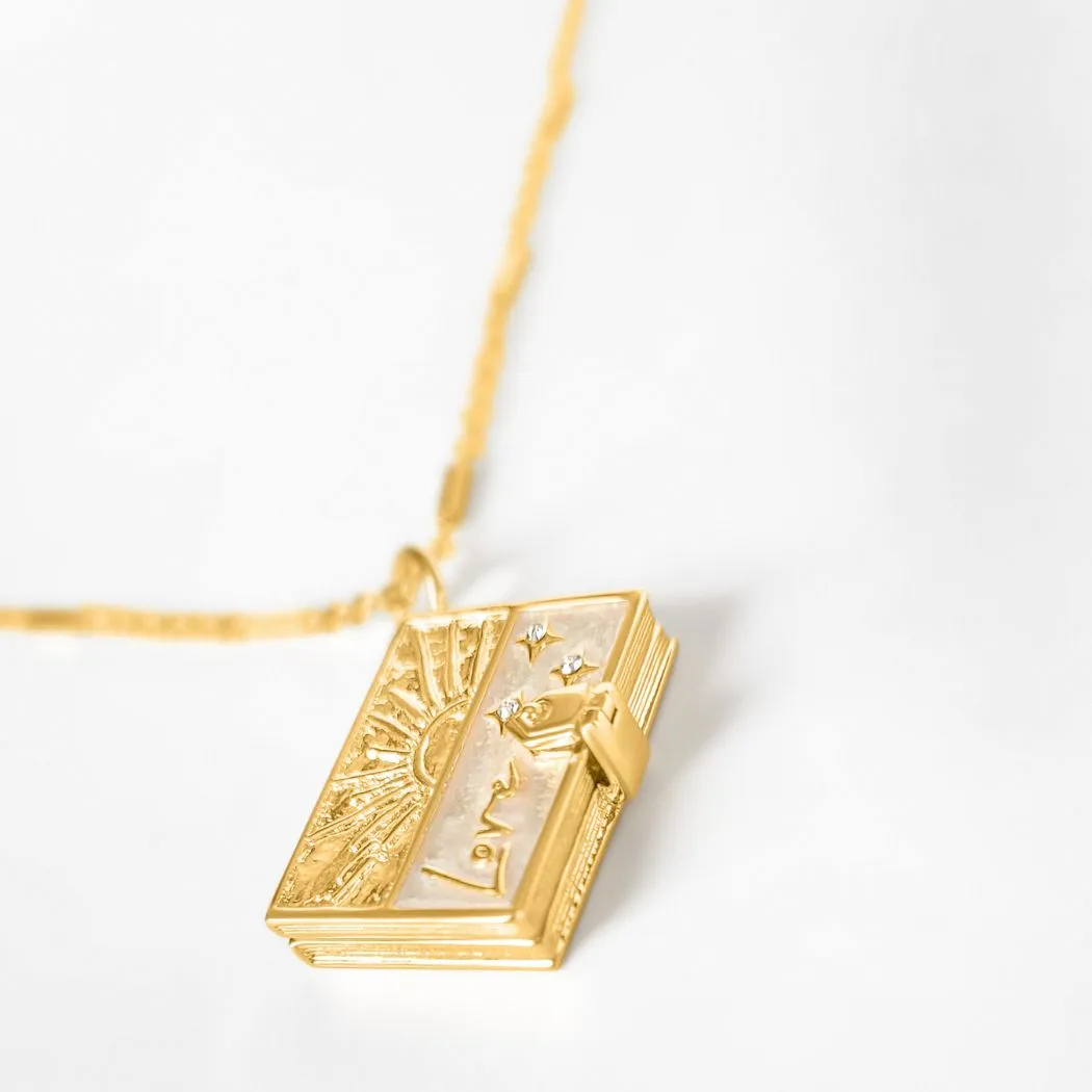 Secret Scriptures Locket: Love - Gold