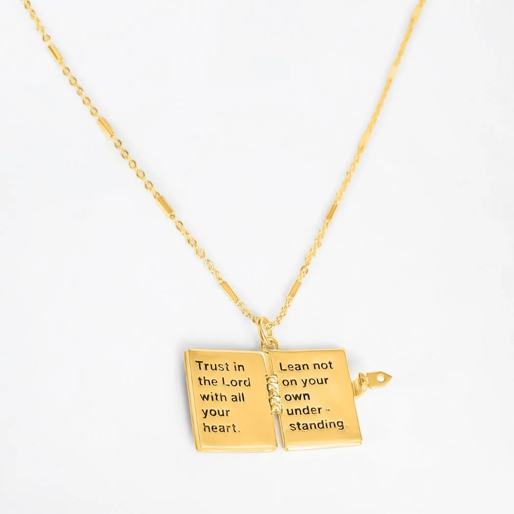 Secret Scriptures Locket: Trust - Gold