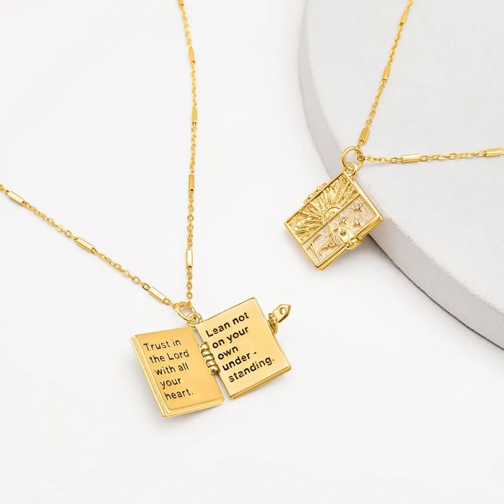 Secret Scriptures Locket: Trust - Gold