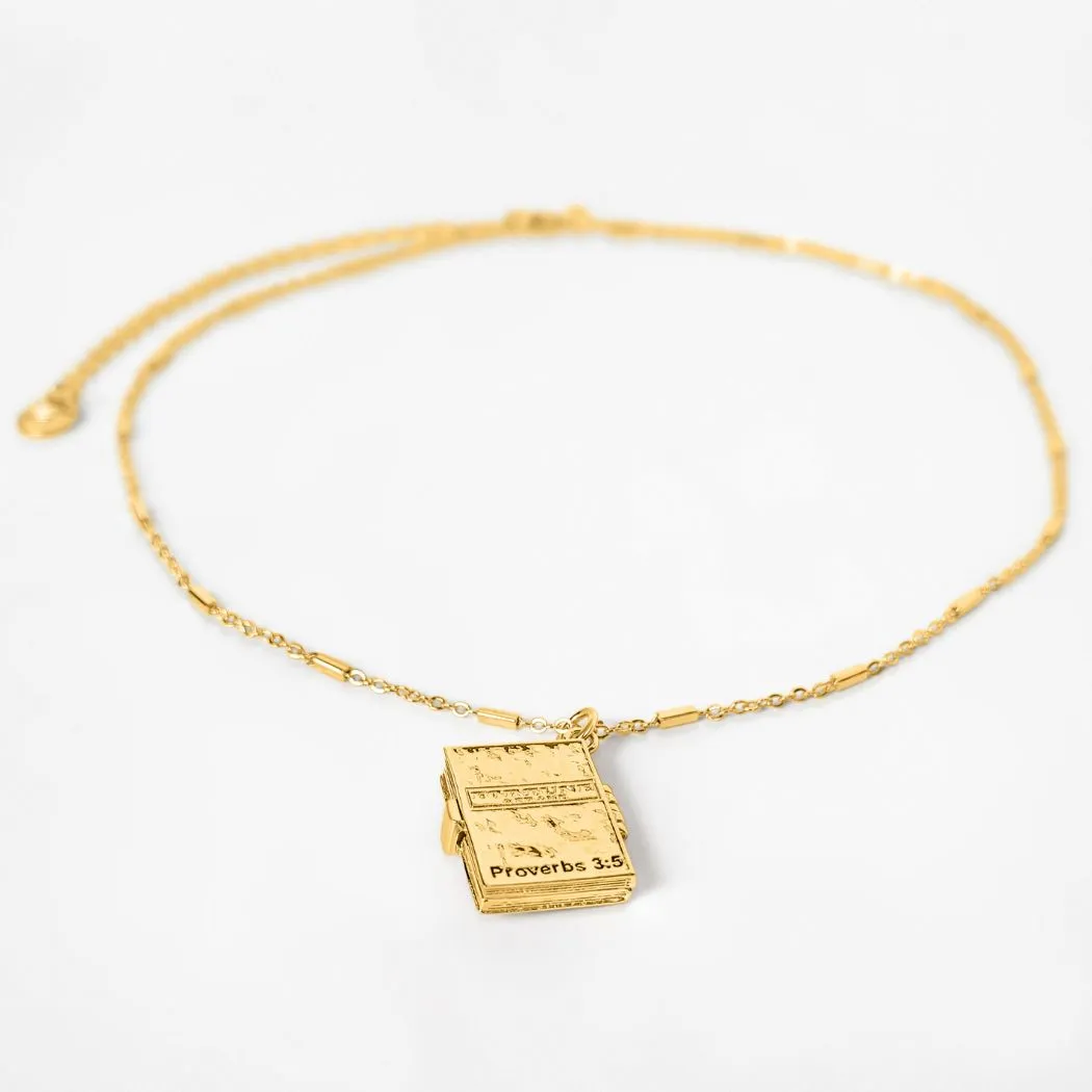 Secret Scriptures Locket: Trust - Gold