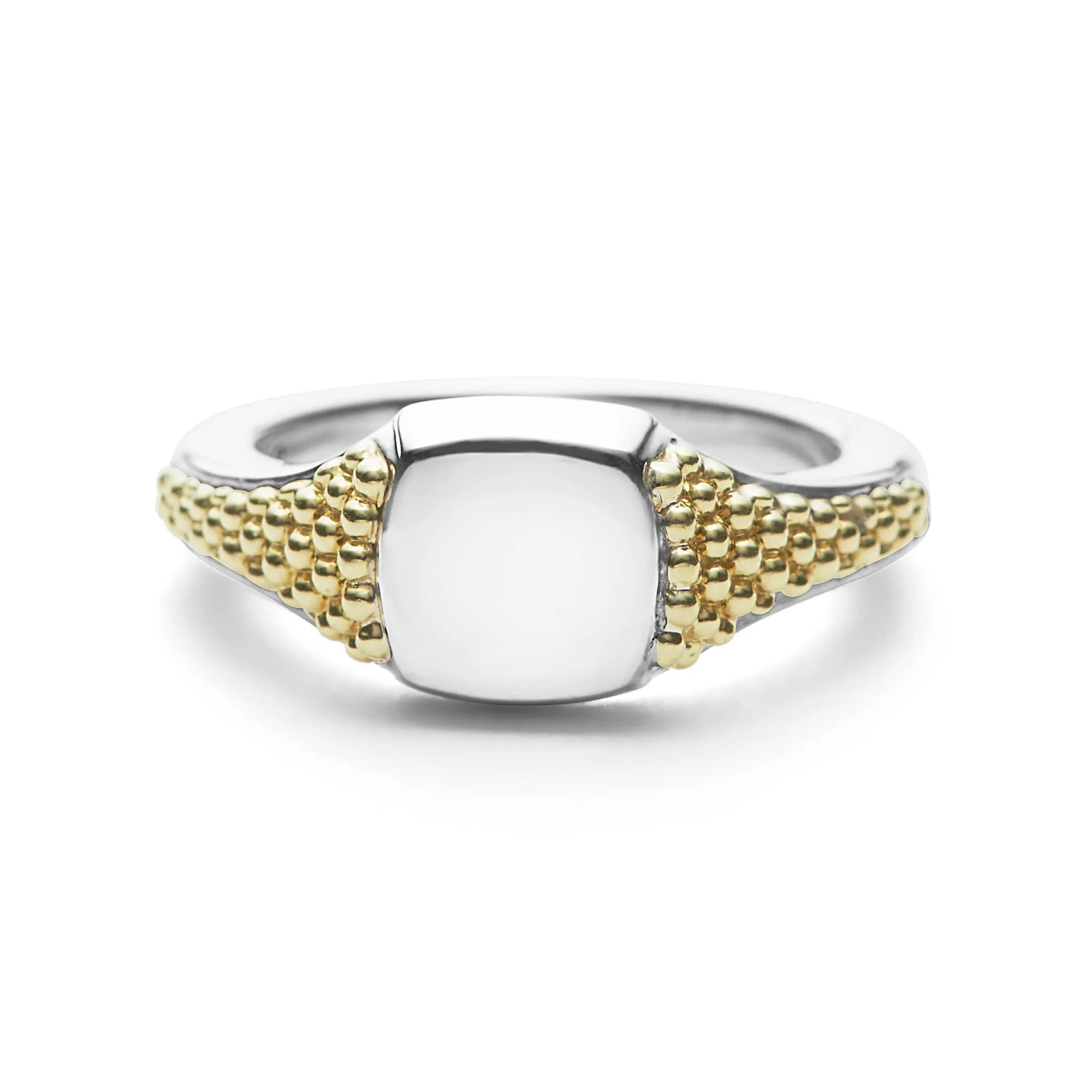 Signature Caviar Square Signet Ring