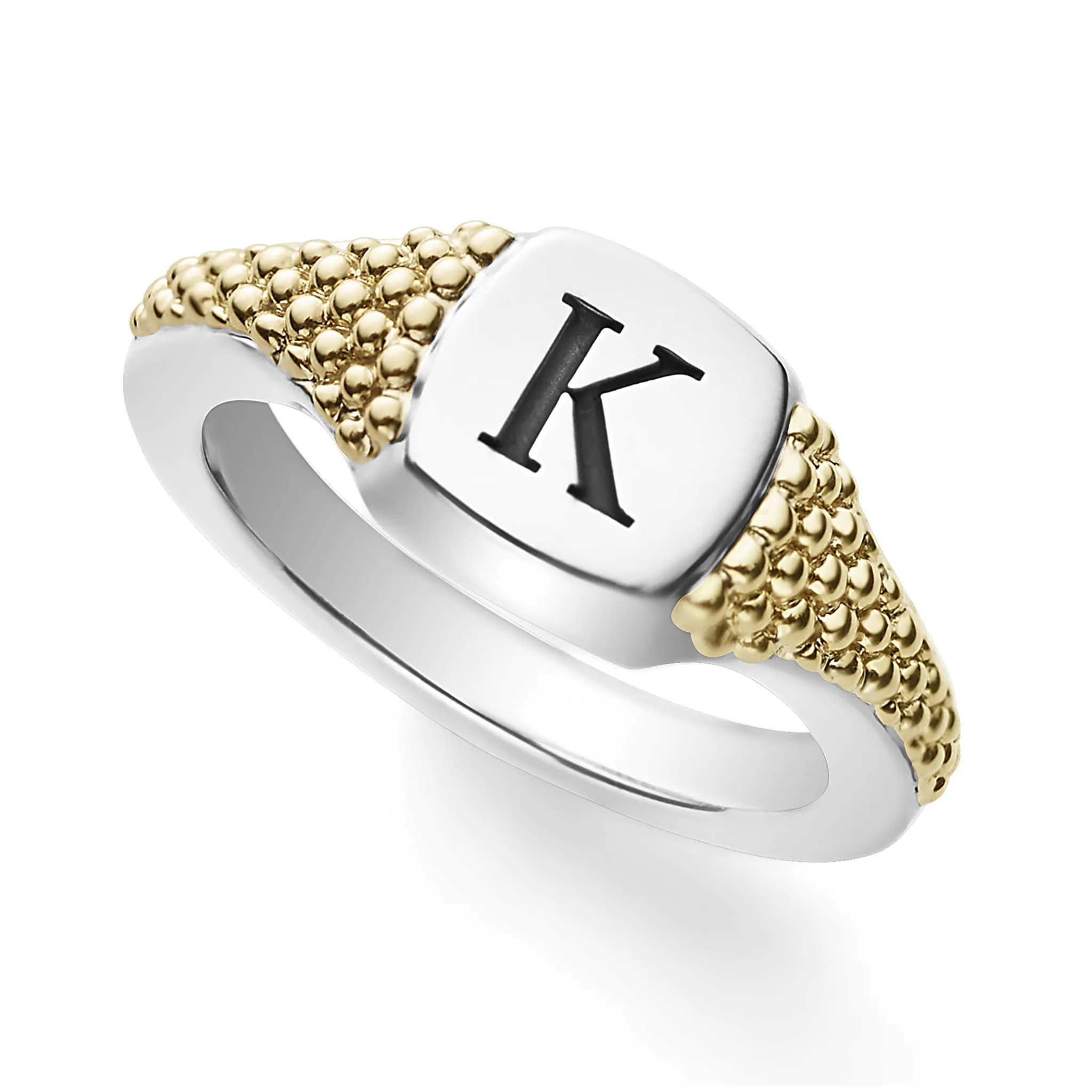 Signature Caviar Square Signet Ring