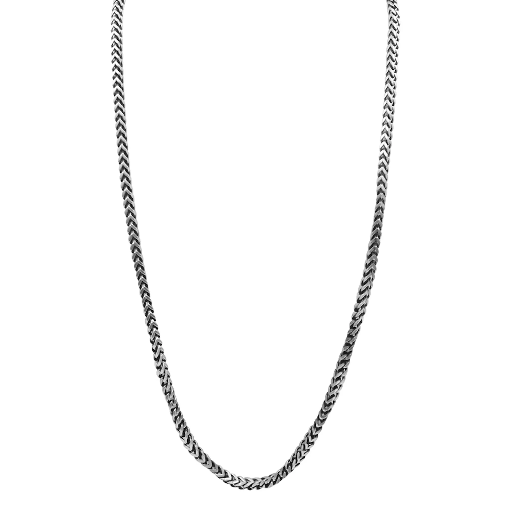 Silver Gunmetal Hexagon Chain