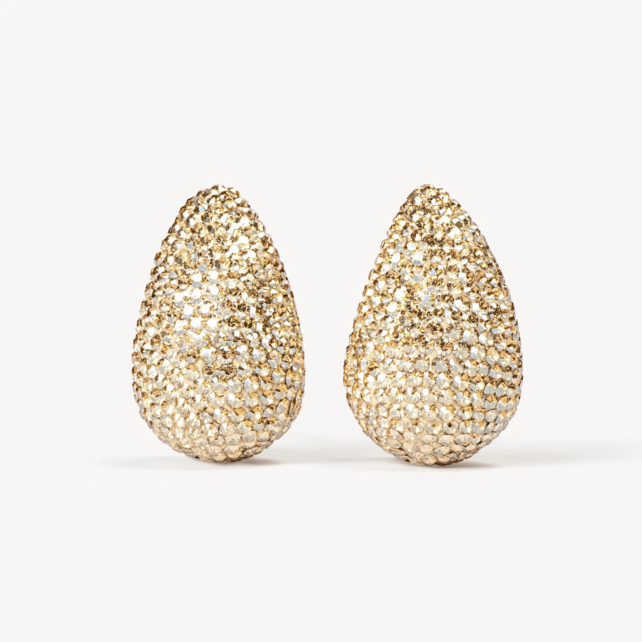 Soft Gold Dream Puff™ Sparkle Stud Earrings