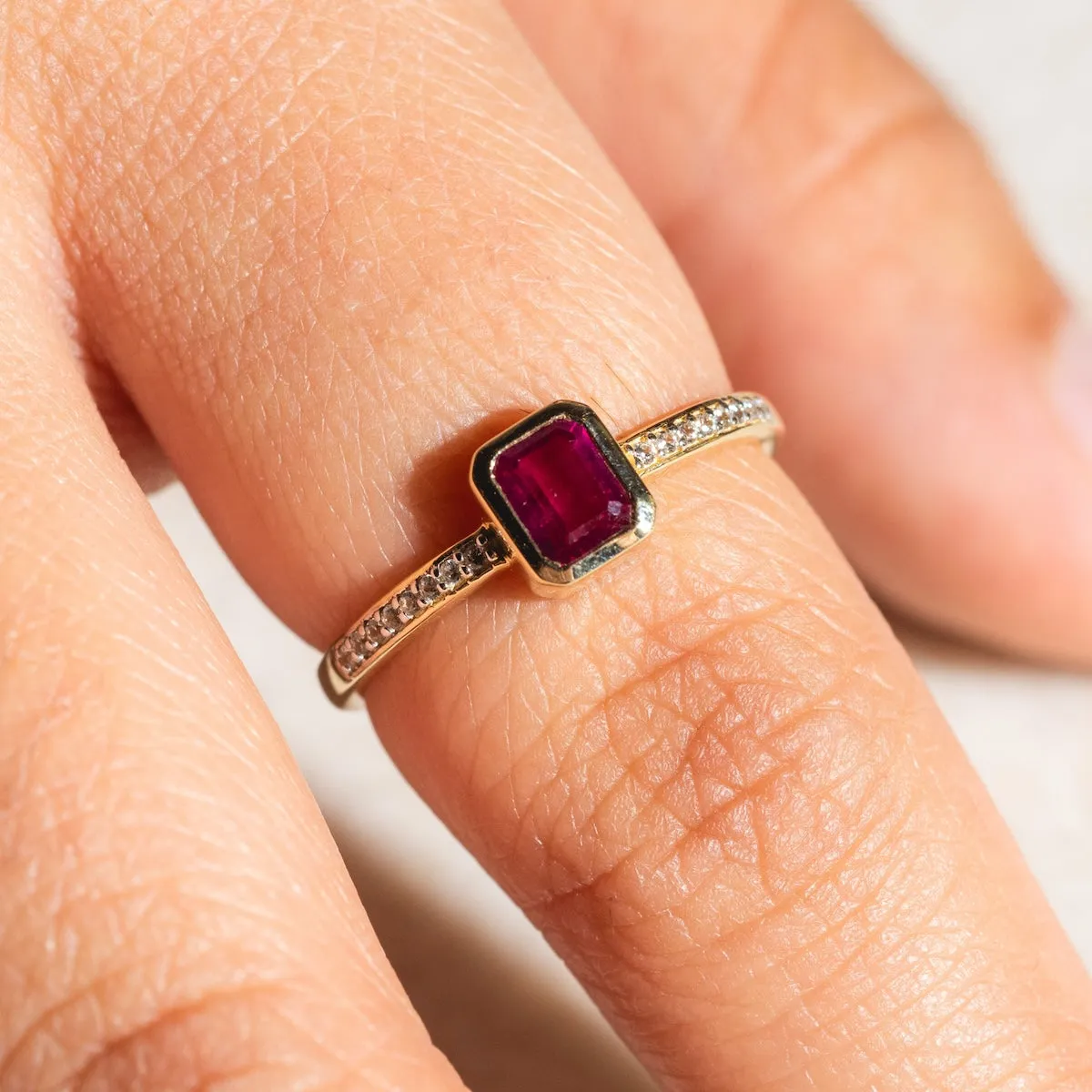 Solid Gold 2024 July Capsule Classic Ruby Ring