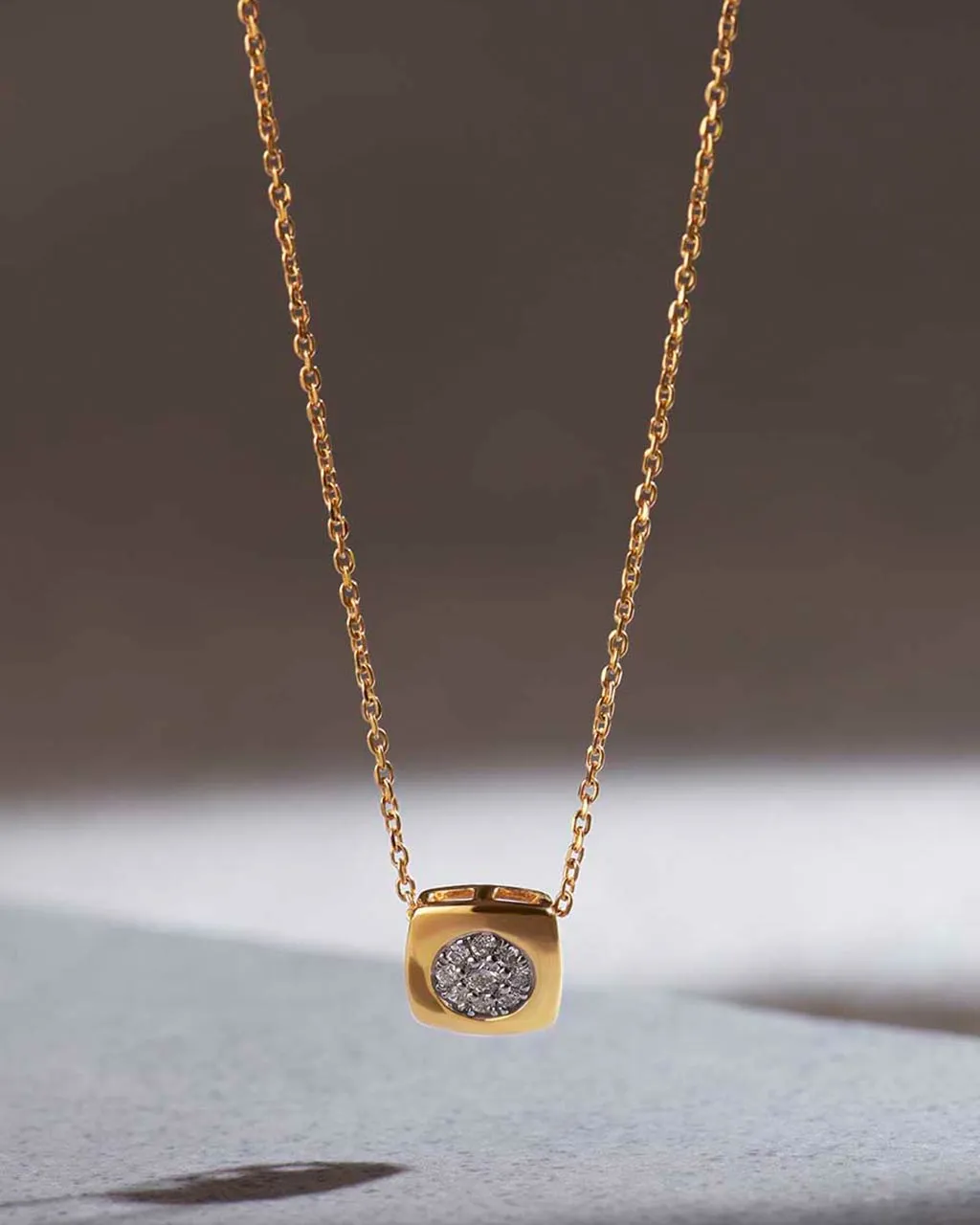 Square Diamond Necklace