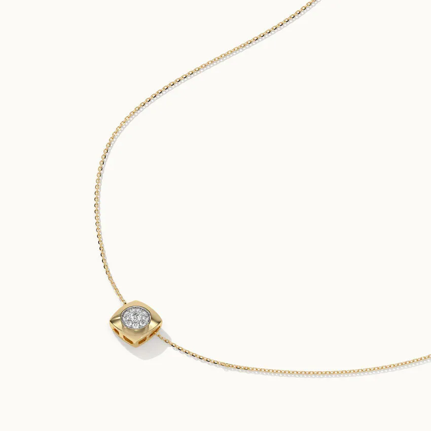 Square Diamond Necklace