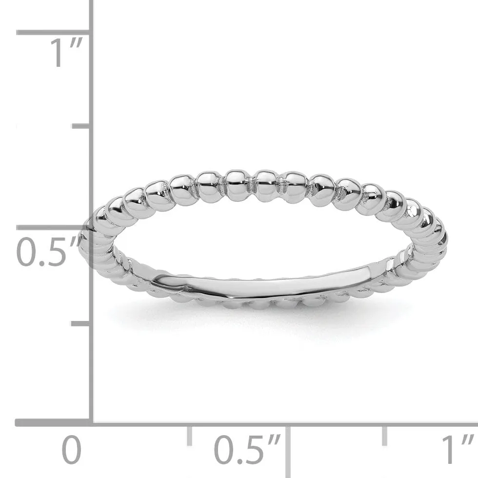 Sterling Silver Rhodium Ring