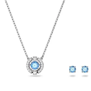 Swarovski Women's Blue Jewelry Set Crystals Rhodium plated Sparking Dance Necklace - SV-5480485